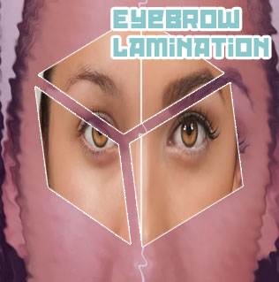 After eyebrow lamination