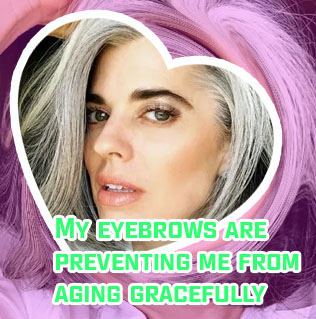 Eyebrow color for white hair