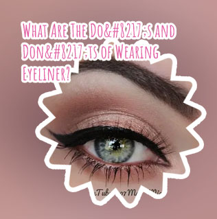 Eyeliner on the top lid only