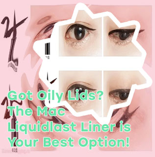 Liquid eyeliner for oily lids